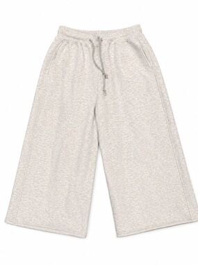 NAP‎ Take a Nap Light Gray Wide Leg Sweatpants Cropped Lounge Pants Small